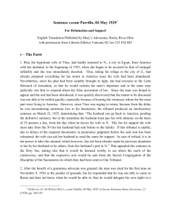 Sentence coram Parrillo, 04 May 19291 1 &ndash; The Facts