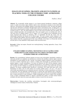 essays on eclipses, transits and occultations as