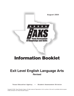 Exit Level English Language Arts