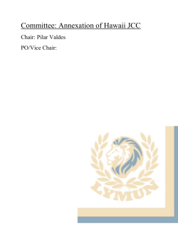 Committee: Annexation of Hawaii JCC