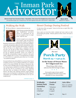 Advocator - Inman Park Neighborhood Association