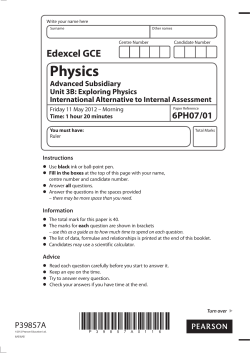 Question paper - Edexcel