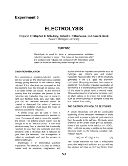 electrolysis - Eastern Michigan University