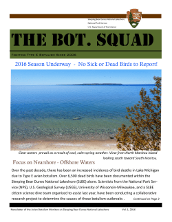 May 2016 Bot Squad Newsletter - Friends of Sleeping Bear Dunes