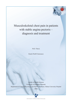 Musculoskeletal chest pain in patients with stable angina pectoris