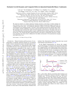 Stochastic Growth Dynamics, Composite Defects