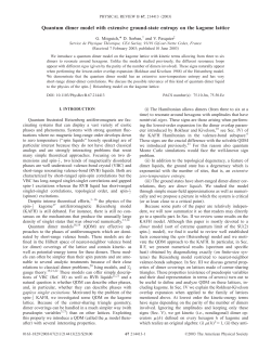 Quantum dimer model with extensive ground-state - IPhT