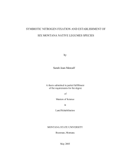 SYMBIOTIC NITROGEN FIXATION AND ESTABLISHMENT OF SIX