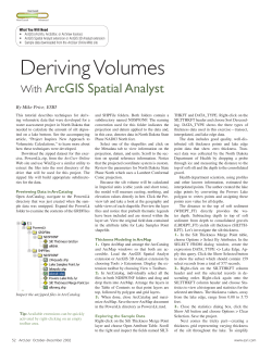 Deriving Volumes with ArcGIS Spatial Analyst