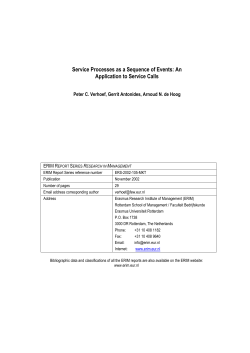 Service Processes as a Sequence of Events