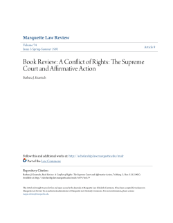 A Conflict of Rights: The Supreme Court and Affirmative Action
