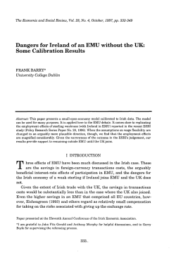 Dangers for Ireland of an EMU without the UK