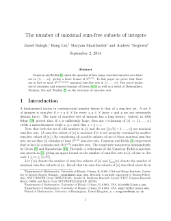 The number of maximal sum-free subsets of integers