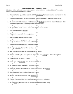 Touching Spirit Bear Vocabulary List