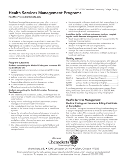 Health Services Management Programs