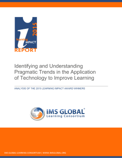 2015 Learning Impact Report - IMS Global Learning Consortium