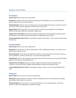 Eng1A Rubric Analysis Essay Acc