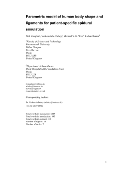 Parametric model of human body shape and ligaments for patient