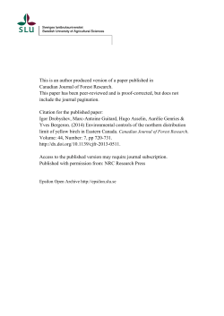 Growth and regeneration of yellow birch at its northern distribution