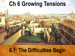 Ch 8 Growing Tensions