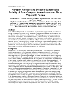 Nitrogen Release and Disease Suppressive Activity of Four