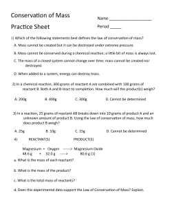 B27-2 HW CONSERVATION OF MATTER