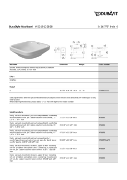DuraStyle Washbowl # 0349430000 |7/8" Inch >