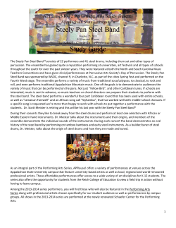 Appalachian State University`s Steely Pan Steel Band