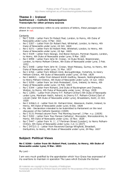 Theme 3 &ndash; Ireland Subject: Political Views