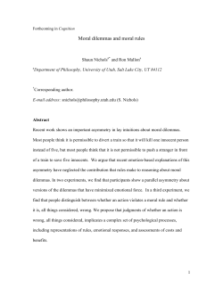 Moral dilemmas and the structure of rules