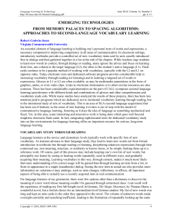 emerging technologies from memory palaces to spacing algorithms