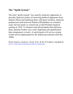 The Spoils System - Fredericksburg Academy