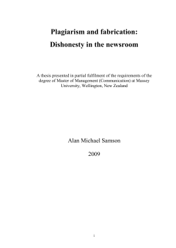 Plagiarism and fabrication: Dishonesty in the