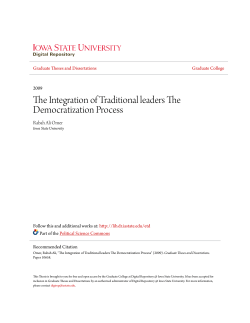 The Integration of Traditional leaders The Democratization Process
