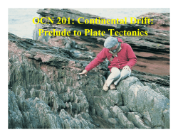 OCN 201: Continental Drift - School of Ocean and Earth Science