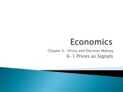 6-1 Prices as Signals