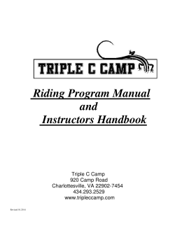 Riding Program Manual and Instructors Handbook