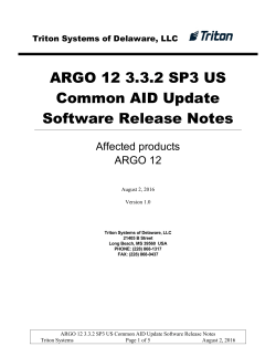 ARGO 12 3.3.2 SP3 US Common AID Update