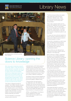 Library News - UWA Library - The University of Western Australia