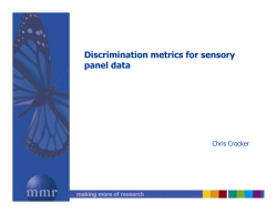 Discrimination metrics for sensory panel data