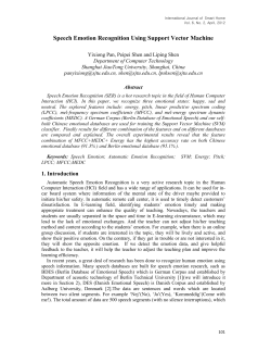 Speech Emotion Recognition Using Support Vector Machine