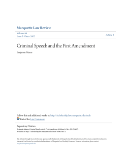Criminal Speech and the First Amendment