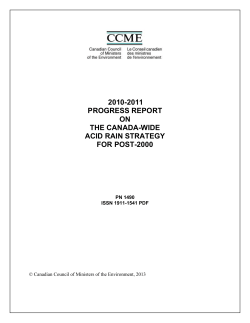 2010-2011 Progress Report on The Canada