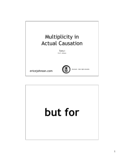Multiplicity in Actual Causation