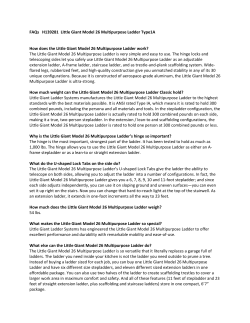 FAQs H139281 Little Giant Model 26 Multipurpose Ladder Type1A