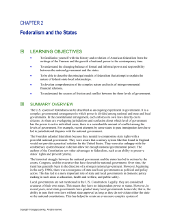 Federalism and the States