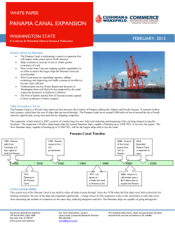 PANAMA CANAL EXPANSION - Commerce Real Estate Solutions