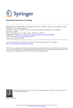 Modifying the `Pulse-Reserve` Paradigm for Deserts of North America