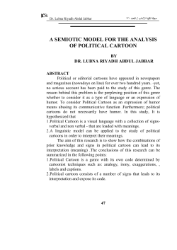 a semiotic model for the analysis of political cartoon by dr. lubna