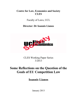 The literature on the goals of competition law has been a